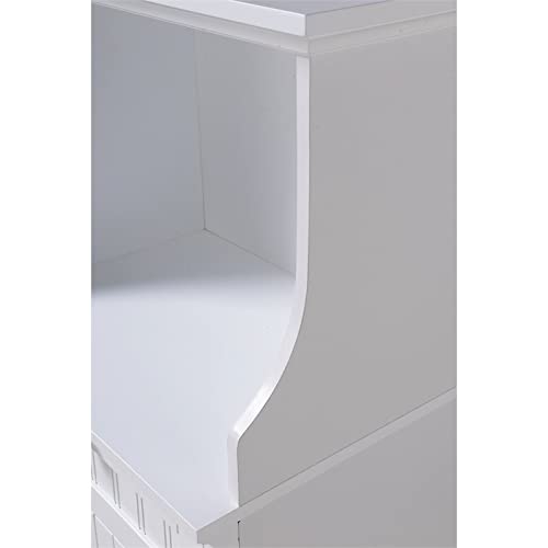 American Furniture Classics Os Home And Office Microwave/Coffee Maker Utility Cabinet Kitchen Cart, White #TOP6