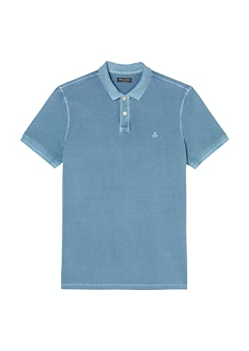 Polo homme Marc O'Polo en coton bio bleu idéal pour un look casual chic