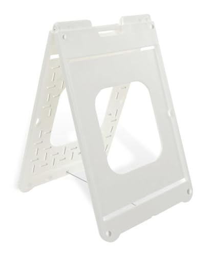Displays2go Simpo II znak stojak Sidewalk A - ramka krawężnika z 2 nieoślepiającymi soczewkami, 22 x 28, plastik (biały)