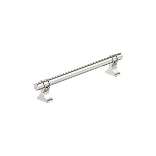 Image of Amerock BP36607PN | Davenport 6-5 /16 inch (160mm) Center-to-Center Polished Nickel Cabinet Pull | Kitchen Cabinet Hardware | Furniture Hardware | Drawer Handle