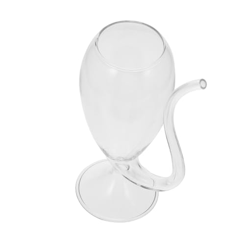 VILLCASE Copa de Vino Transparente Creativa Base Plana para Cócteles y Mojitos Vaso Original para Fiestas y Uso Doméstico Diseño Atractivo y Funcional
