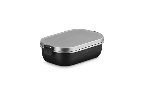 Image of Le Creuset Stainless Steel On The Go Lunch Box, 30 oz., Licorice