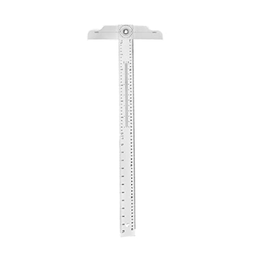 Bhuun 60cm T定規 回転式角度定規 多機能 目盛り付き T定規 角度測定ツール 工作製図 木工用