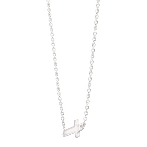 Silpada Sideways Cross Necklace For Women, White .925 Sterling Silver, Jewelry Gift Ideas, Simplex', 16" #TOP1