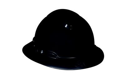 3M H-812R-UV Full Brim Hard Hat, 4-Point Ratchet Suspension with Uvicator, Adjustable, Black