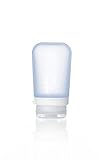humangear GoToob+ Refillable Silicone Travel Size Bottles with Locking Cap, Blue, Medium (2.5oz)