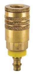 Parker B50-5BP Valved Pneumatic Quick Coupler 3/8 Push-Lok Brass