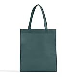 Value Tote Bags – 50 Pcs Budget Reusable Bags for Events, Trade Shows, and Giveaways, Hunter Green