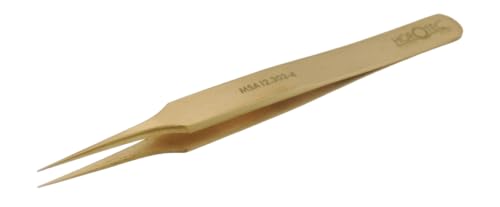 Horotec MSA12.303 Precision Tweezers for Watchmaking, Brass, Excellent Workmanship, Swiss Made, Various Sizes to Choose From (12.303-4)
