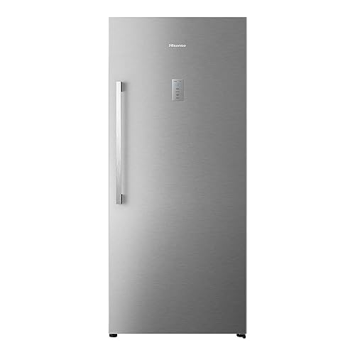 Hisense Freestanding Upright 592L Freezer, Super Freeze, Total No Frost, Touch Electronic Control, 83x79.2x193.7 cm (LxWxH), Silver Model FV769N4ASUD, 1 Year Full & 5 Years Compressor Warranty