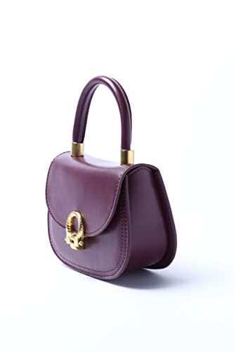 Mini sac à main en cuir prune chic Hannah Bazaar UK