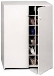 Shoe Cubby Cabinet 30 Spaces With Doors