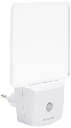 Integral Luz Nocturna LED Sensor Automático Día/Noche, Plástico, Formato Toma de Corriente Blanco Mate