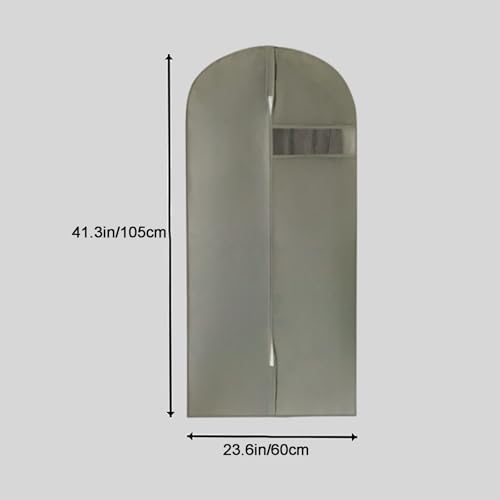 Garment Bags for Hanging Clothes, Set of 4 Garment Bag with Zipper, Suit Bags with Clear Window, for Dresses, Coats, Uniforms(Multi-colored,41.3in/105cm)2