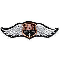 Jesus Wings, embroidered christian biker patch, 6