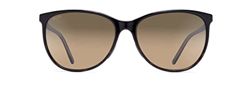 Maui Jim Women's Ocean Polarized Cat Eye Sunglasses, Tortoise w/Peacock/HCL® Bronze, Medium
