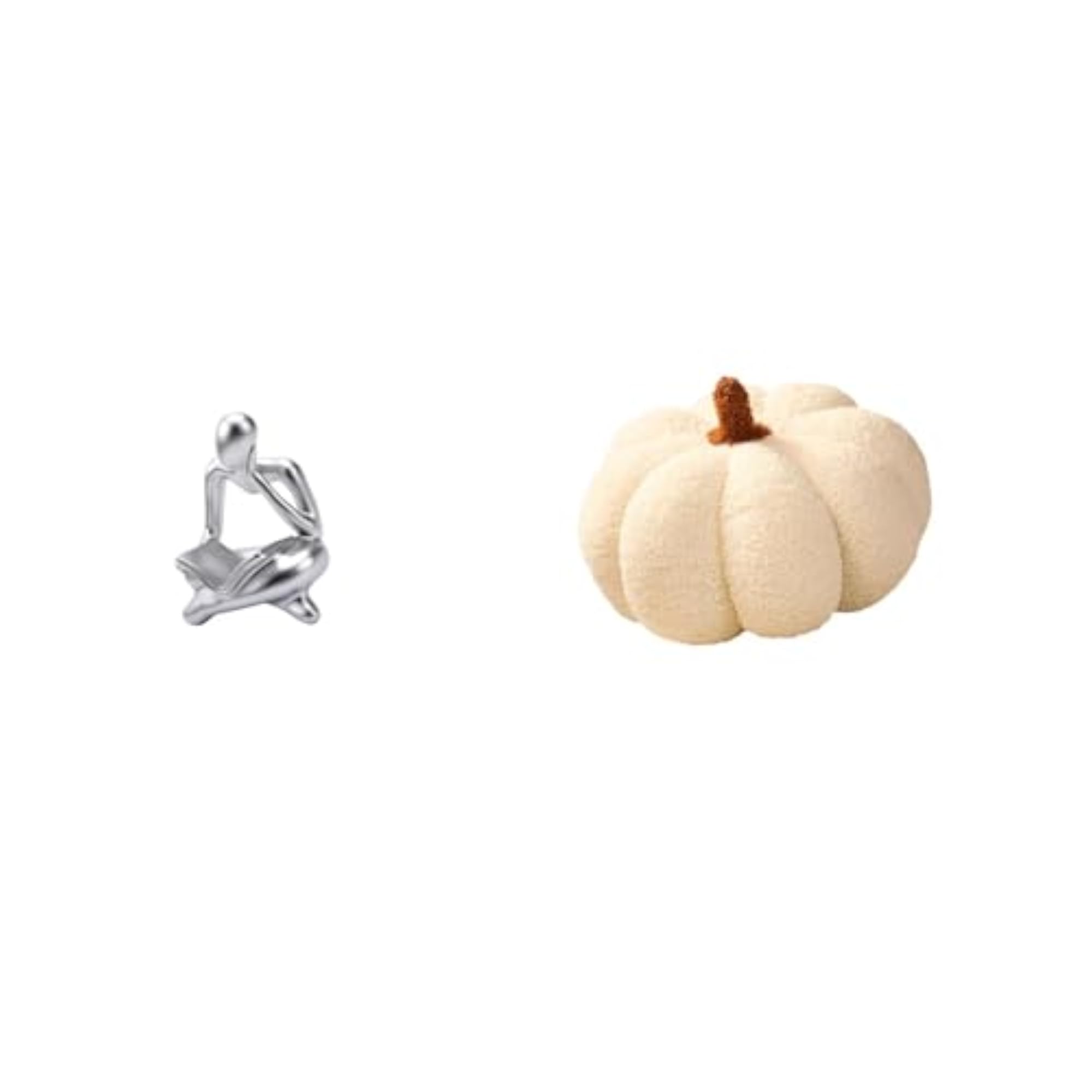Abstract Pumpkin Thinker Plush Statue Decorative Cushion