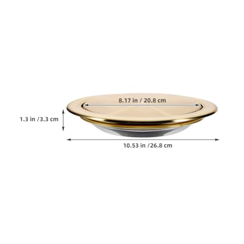 Couvercle basculant encastré poubelle cuisine en acier or avec clapet rotatif automatique - 3
