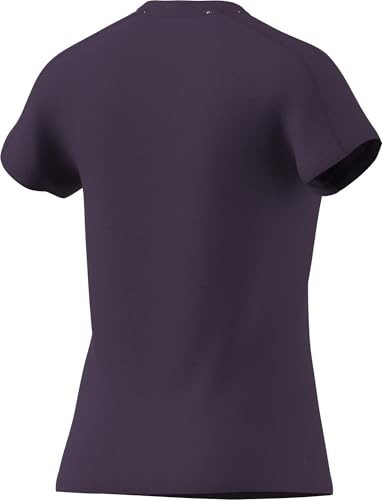 adidas Damen AEROREADY Train Essentials Minimal Branding V-Neck Tee, Aurora Plum/Black, M – Ansicht 3