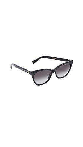 Marc Jacobs Women's Marc 336/S Cat Eye Sunglasses, Black/Gray Shaded, 56mm, 16mm