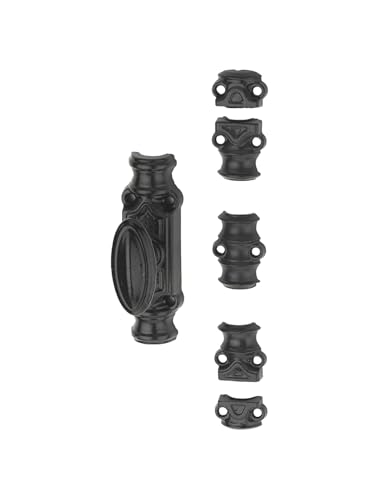 THIRARD - Boîtier de Crémone en Fonte - Accessoires Inclus - Guide de Tringle - Gâches en Fonte - Ensemble pour Ouvrant de 1,30 M - Installation Facile - Noir