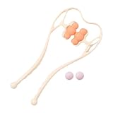 Cirraorive Nackenpflege Massager Doppel Triggerpunkt Schultermassagegerät Handgerät Muskelmassage Ball Aus PP für Gezielte Selbstmassage für Büro Zuhause Selbstm, orange