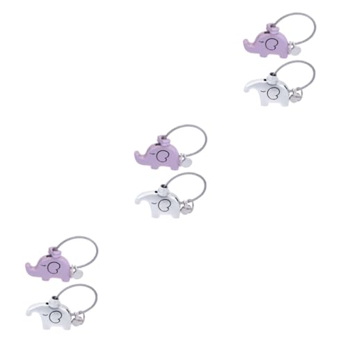 Porte-clés éléphant pour couples : le cadeau romantique en métal rose