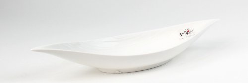 Porzellanschale BOAT Schale Konfektschale Tischschale weiß 30 x 10 cm
