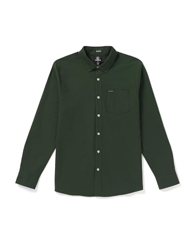Image of Volcom Men's Long Sleeve Woven Button-up Shirt, Casual Or Dress Shirt for Work & Everyday Wear