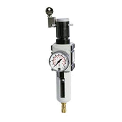 RIEGLER FU 6120-4 FUTURA Filterregler mit Polycarbonatbehälter, Schutzkorb und Manometer, Vollautomatisch, Baugröße 4, 0,2-4 bar, G 3/4