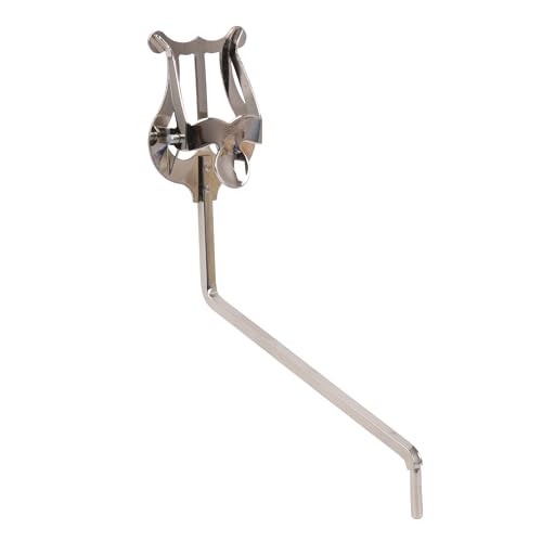 Yibuy Saxophone Lyre Clamp On Holder Replacement Parts for Marching Band 0.16
