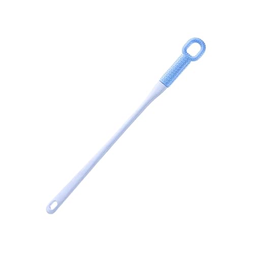 Oshhni Cepillo para limpiar los dedos de los pies, exfoliante de pies con mango largo, loción limpiadora para el baño de mayores, hombres y mujeres, Cerdas Cortas Azules