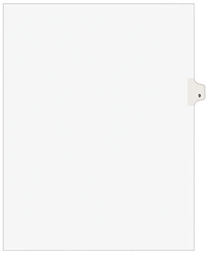 Avery Style Individually Numbered Tabs (AVE11919), White