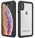 ORDTBY iPhone Xs/iPhone X Waterproof Case, Underwater Full Sealed Cover IP68 Certified for Waterproof Snowproof Shockproof and Dustproof with Built-in Screen Protector for iPhone X/Xs (Clear, 5.8inch)