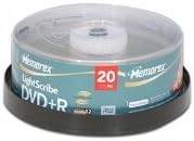 Memorex 04708 16x Lightscribe(tm) Dvd+rs (20 Pk)