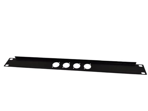 Image of 1U 19 inch Rack Panel Punched for 4X XLRs - Unloaded Pack of 1
