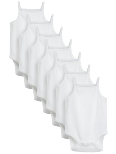 Must-have senza tempo NEXT Confezione da 7 body bebè con bretelline Bianco 18 Mesi