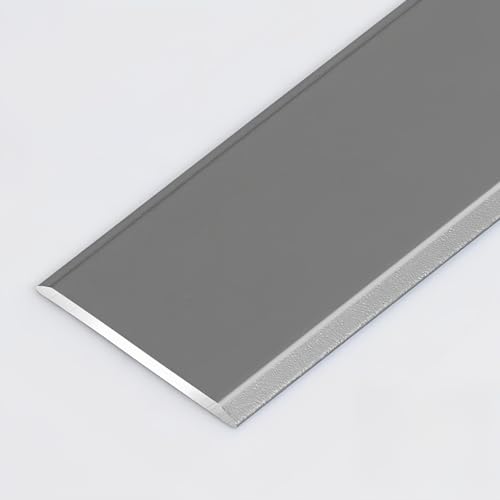 NuoNxuo 床用モール モールディング シール バッファ保護ストリップ 長さ90cm 3本 アルミ合金製 床のフローリング材 幅10mm - 50mm フラット階段踏面滑り止めストリップ アルミガード 簡単設置(F,幅50mm)