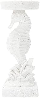 Uonlytech 1pc Candlestick Simple Candle Holder Tealight Holder Decorative Seahorse Candle Holder Decorative Candle Nautical Candle Holder Christmas Tea Light Holder Grace White Pillar Resin