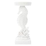 OSALADI Greek Statue Seahorse Candle Holder Resin Antique Decorative Candlestick Ocean Dinner Decora