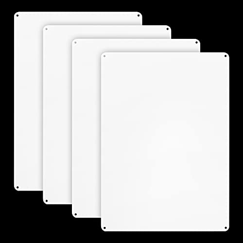 4-Pack White Blank Sign, 10'x 7' Plastic