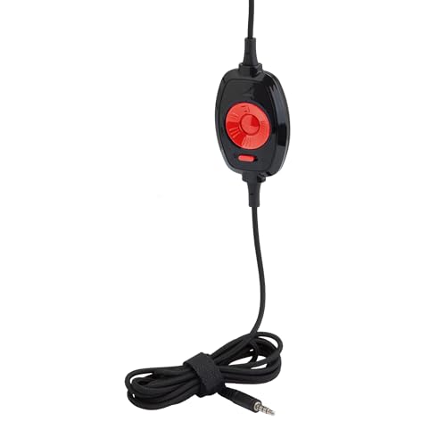Image of Egghead Skylab Stereo Gaming Multimedia Headset, Over Ear Headphones with Inline Volume Control and Mic Mute, Red