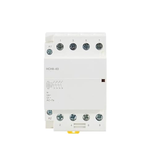 Contacteur 4P 63A 4NO silencieux et performant HCH8-63 bobine 110V sur rail DIN