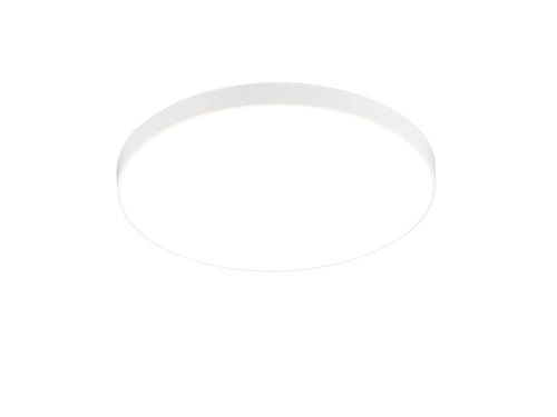 RL LIVE YOUR LIGHT Plafonnier LED plat SPICA en blanc, IP44, convient pour salle de bain, Ø 27 cm