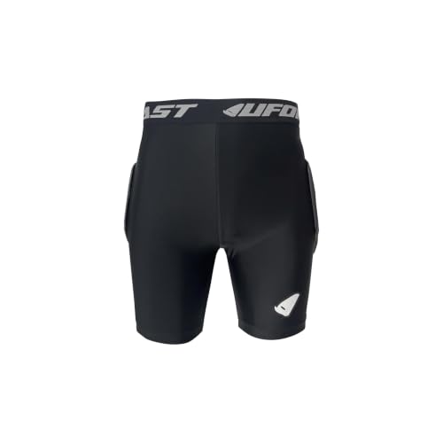 Pantalones cortos de protección UFO Reborn MV6 con protectores de cadera negros transpirables