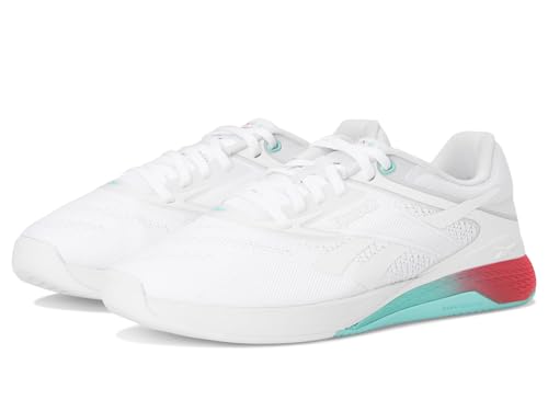 Reebok fB[X im X5 Xj[J[, zCg/Ai Aqua/Energy Red, 27.0 cm