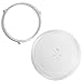 SPARES2GO Piastra per giradischi in vetro per microonde 270 mm + supporto per anello a 3 ruote compatibile con Swan SM22036GREN Nordic Scandi, 20 litri
