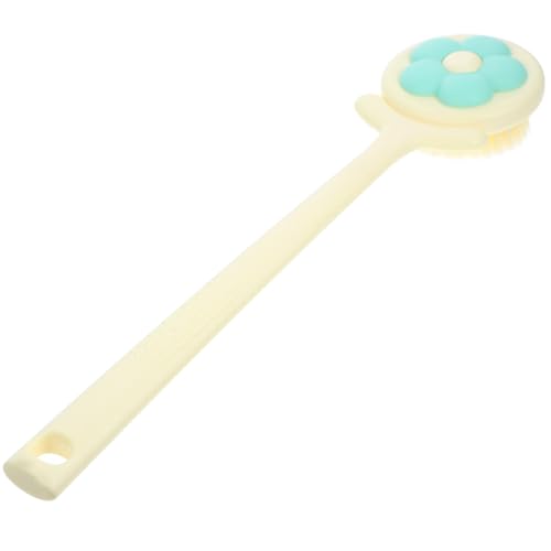 Healeved Brosse de Bain Corps à Manche Long Fleurie Brosse Exfoliante Douce pour Dos et Peau pour Nettoyage Corporel Complet