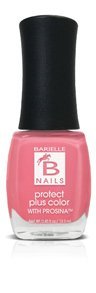 BARIELLE Protect Plus Color Nail Polish - Topless In St Tropez, A Creamy Pink with coral Nail Color with Prosina .45 ounces