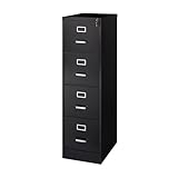 STAPLES 4-Drawer Vertical File Cabinet, Letter Size Documents, Lockable, 22' D x 14.9' W x...